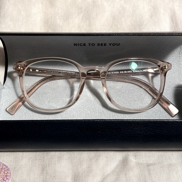 Warby Parker Durand Rose Water M 668 Glasses with original case. Scripted. - Picture 4 of 6